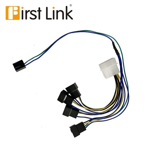 Sleeved PWM Fan Extension Power Splitter Cable,Connector 4 Pin Molex / SATA to 3 4 5 6 4Pin Fan Spliter 4 Motherboard PWM Header ► Photo 1/6