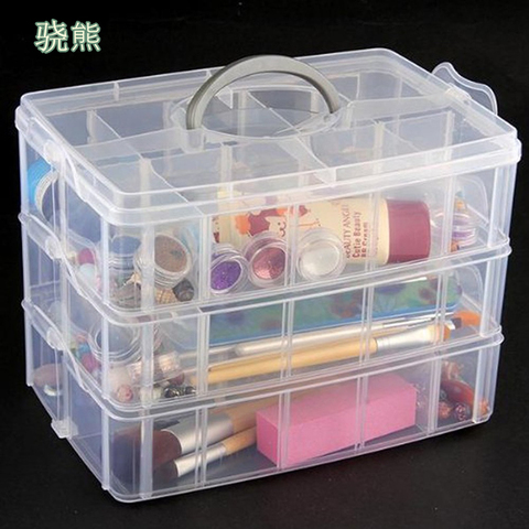 30 Grids Clear Plastic Storage Box For Toys Rings Jewelry Display Organizer Makeup Case Craft Holder Container porta joias ► Photo 1/6