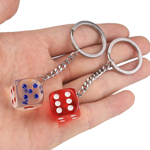 3D Stainless Steel Hole Key Ring Plus Dice Custom Diy Key Chain Women Steel Round Split Cute Keychain Gifts for Men ► Photo 1/6