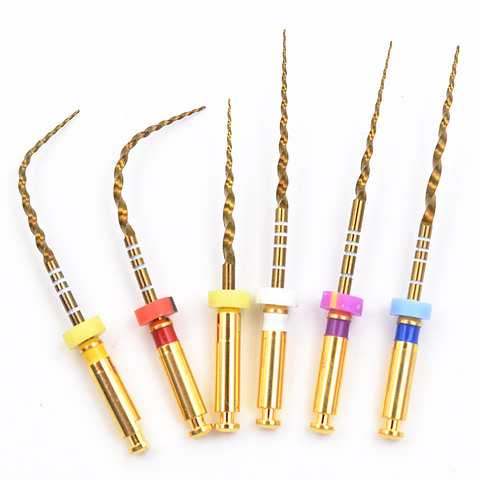 Dental  gold flexible files endo rotary files golden endodontic files 25mm nickel titainium instrument dentistry ► Photo 1/6