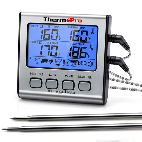 ThermoPro TP17 Digital Kitchen Thermometer For Oven Meat Thermometer With Timer ► Photo 1/6