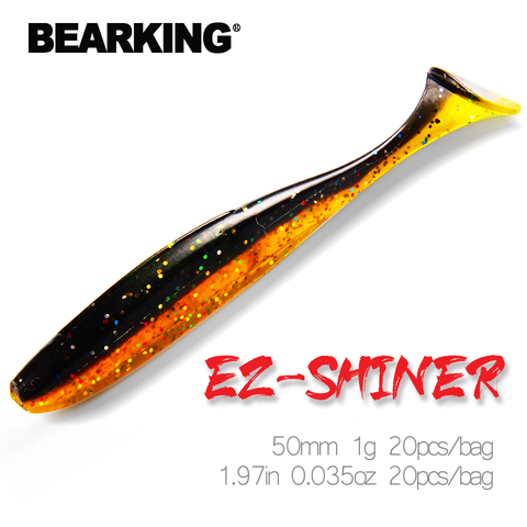 BEARKING Shiner 50mm 1g 20pcs/bag  Fishing Lures soft lure Artificial Bait Tackle JERKBAIT for pike and bass ► Photo 1/6