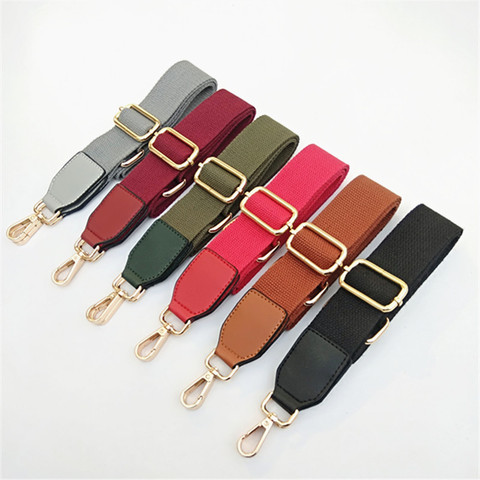 Luxury Pure Color Cotton Webbing With Pu Leather Long Shoulder Strap  Adjustable Shoulder Messenger Bag Accessory Bag Obag - Price history &  Review, AliExpress Seller - chuina Store