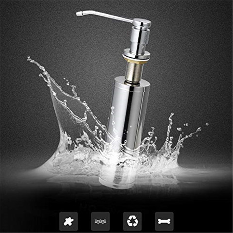 Sink Liquid Soap Dispenser Deck Mounted Counter Soap Dispenser For Kitchen Sink Complete Brass Pump And Stainless Steel Bottle ► Photo 1/6
