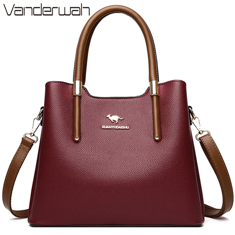 Leather Casual Crossbody Bags for Women 2022 Ladies Luxury Designer Tote Handbag Top-Handle High Quality Shoulder Bag Sac A Main ► Photo 1/6