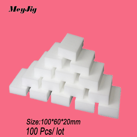 100pcs Magic Melamine Sponge High Quality White/Gray Dish Brush Cleaner For Bathroom Kitchen Office Accessories 100*60*20mm ► Photo 1/6