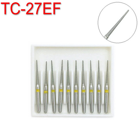 10Pcs Dental Diamond Burs Drill for Teeth Polishing High Speed Handpiece FG 1.6M TC-27EF ► Photo 1/4