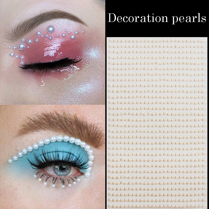 3D Eyes Face Temporary Tattoo White Pearl Dots Beauty DIY Body Art  Decorations Festival Makeup Tools Nail Rhinestones Gems - Price history &  Review | AliExpress Seller - Shop5426133 Store 