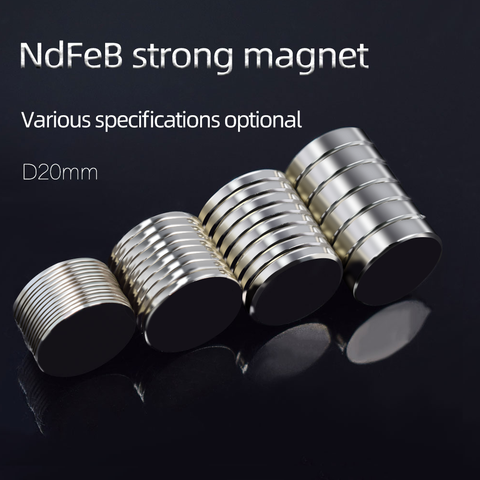 10/20pcs Neodymium magnet  Rare Earth small Strong Round permanent fridge Electromagnet NdFeB nickle magnetic sheet ► Photo 1/6