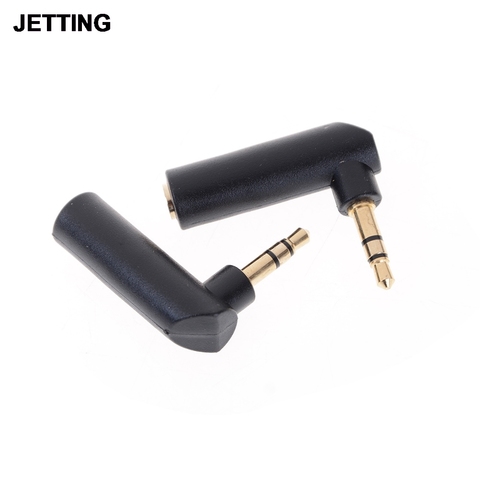 2pcs Gold-plated Connector 3.5 jack Right Angle Female to 3.5mm 3Pole Male Audio Stereo Plug L Shape Jack Adapter Connector ► Photo 1/6