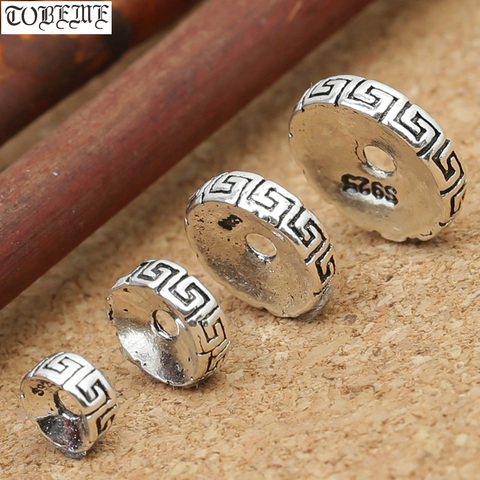 100% 925 silver spacers Thai silver jewelry beads diy jewelry spacers Lucky symbol jewelry findings loose beads ► Photo 1/5