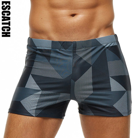 ESCATCH 2022 New Arrivals Men Swimwear Plus Size Fashion Printed Swimsuit Male High Quality Elastic Swim Trunks With Pad ► Photo 1/6