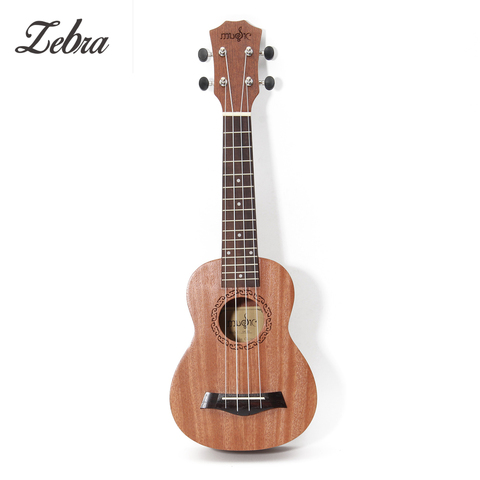 Zebra Spring 21 inch 15 Frets Mahogany Soprano Ukulele Guitar Sapele Rosewood 4 Strings Hawaiian Guitar Musical Instruments ► Photo 1/6