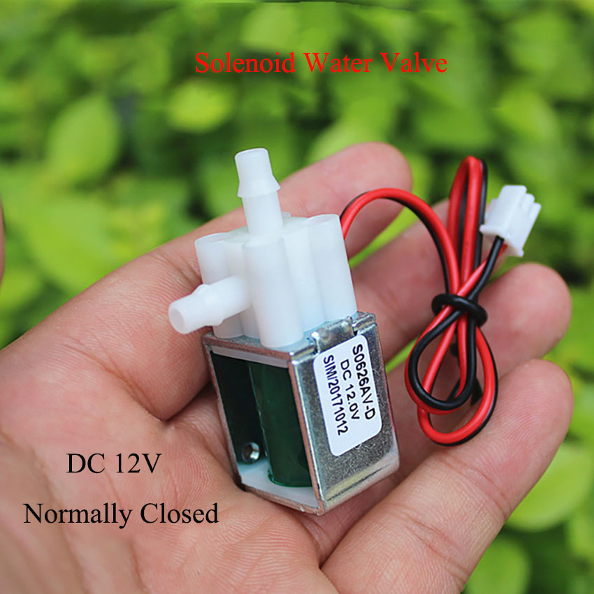 Mini Electric Solenoid Valve DC 12V Normally Open for Air Water Flow Control 