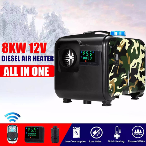 12V Car Diesel Heater All In One 8KW Automatic Parking Heater With Remote Control LCD Monitor For RV Boats Motorhome Trailer ► Photo 1/6