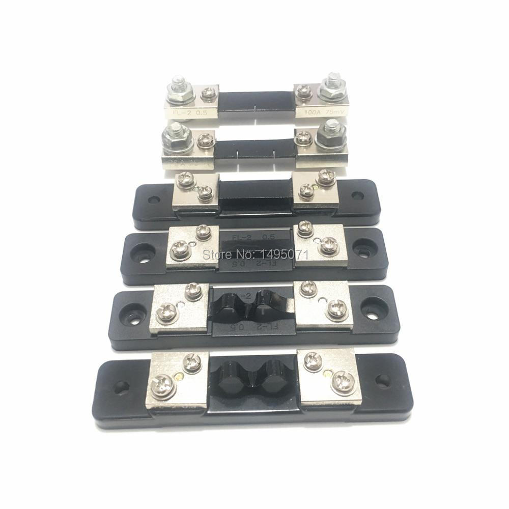 Current Shunt Resistor 75mV DC 10A 20A 30A 50A 100A For Amp Ammeter Panel New 