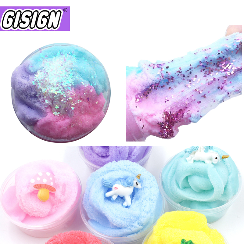 Slime charms Colorful Slime Polymer Anti Stress Charms Cotton Magic Crystal Clay Plasticine Supplies Kids Toys For Children 20