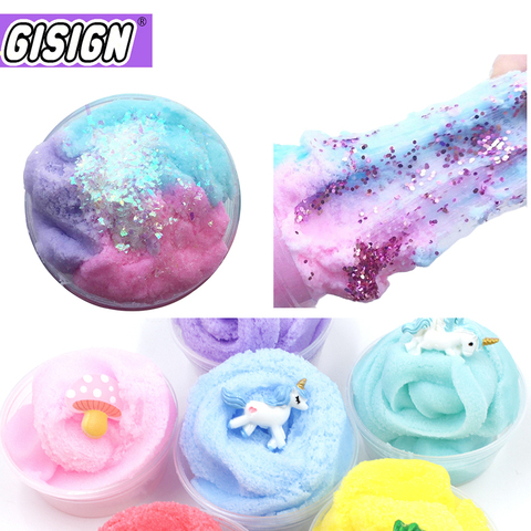 Magic Clay Color Cloud Slime Squishy Putty Scented Mix Fluffy Slime Charms Addition Diy Polymer Clay Toys Kit For Children ► Photo 1/6