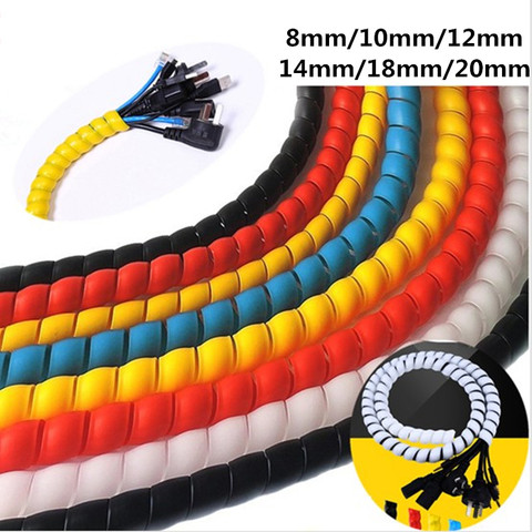 1M Spiral Cable Sleeves Wrap Sleeving Cable Protector Flame Retardant Tube Hose Water Pipe Protective Sleeve for Car Washer ► Photo 1/6