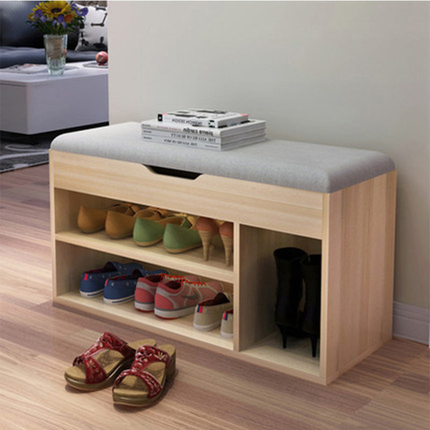 Simple Modern Shoe Storage Stool Fashion Sofa Bench Change Shoe Bench Shoe Rack Living Room Convenient Shoebox Shoes Organizer ► Photo 1/5