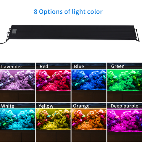 8 Colors Auto On Off LED Aquarium Light Full Spectrum Light Fixture for Freshwater Planted Tank Build in Timer Sunrise Sunset ► Photo 1/6