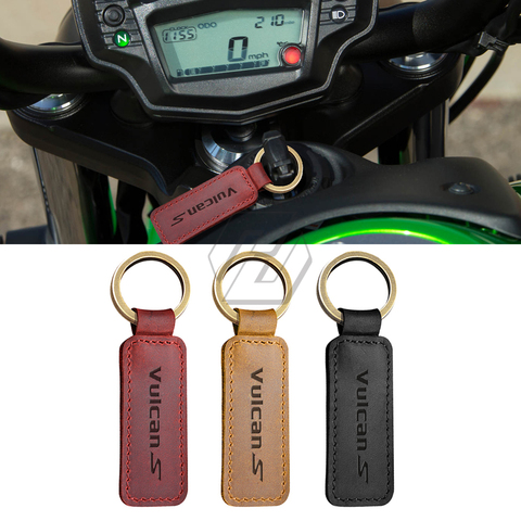 For Kawasaki Vulcan S Motorcycle Cowhide Keychain Key Ring ► Photo 1/5