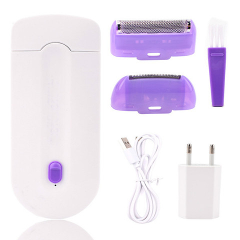 2 In 1 Rechargeable Electric Epilator Women Painless Hair Removal Laser Epilator Device Instant Sensor Light Shaver Dropshipping ► Photo 1/6