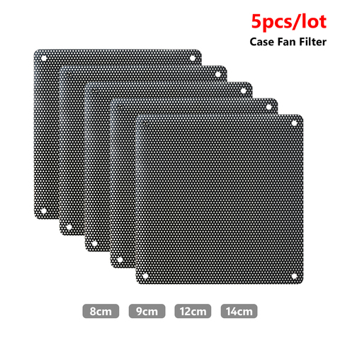 5PCS Cuttable Black PVC PC Fan Dust Filter Dustproof Ultra Fine Dustproof Cover Case Computer Mesh Cooling 80mm/90mm/120mm/140mm ► Photo 1/6