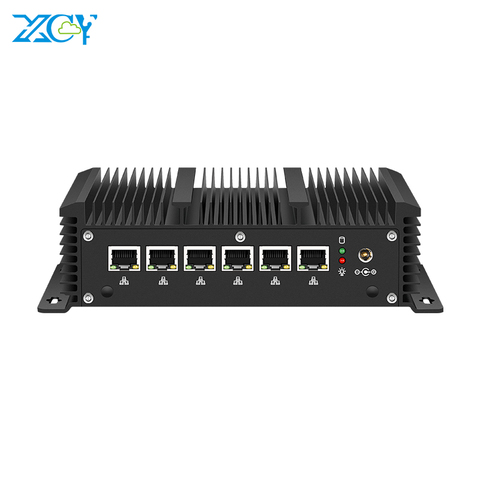 XCY Mini PC Core i5 7200U i3 7100U 6x Gigabit LAN Intel i211 NIC RS232 WiFi 4G LTE AES-NI Run pfSense OPNsense Firewall Router ► Photo 1/6