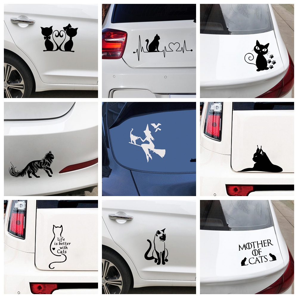 10 Styles Cartoon Character Cat Car Stickers Wrap Vinyl For car Door Decal  Graphic Universal Car Decoration Sticker Accessories - Price history &  Review | AliExpress Seller - HI Art Store 