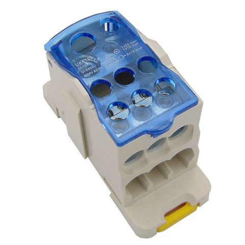 UKK125 Din Rail 2 in N Out Terminal Block Distribution Box Universal Power Junction Box Electric Wire Connector gangbei ► Photo 1/6