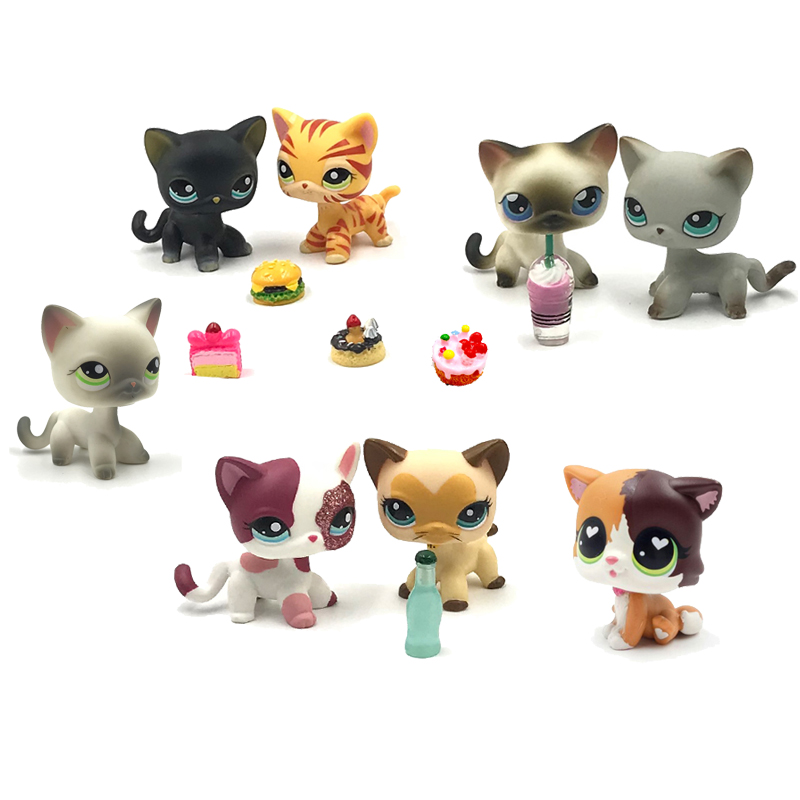 100% Original Littlest Pet Shop Cat Dog Figures Lot 20 PCS Ramdon Child Xmas Toy 
