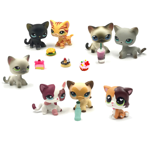 LPS CAT rare Littlest pet shop cute toys standing short hair cat