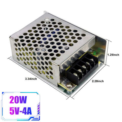 S-20-5 DC 5V 4A 20W Switching Power Supply Lighting Transformer For LED Strip Light Switching Power Adapter Driver ► Photo 1/6