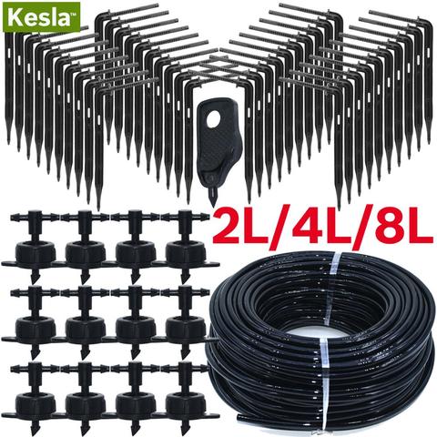 KESLA Greenhouse Drip Irrigation 4-way 3/5mm Drip Arrow 2-way Transmitter Irrigation Watering System for Bonsai Garden 10/20set ► Photo 1/6