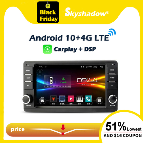 Carplay DSP IPS Android 10.0 32GB 64GB Car multimedia DVD Player GPS WIFI Bluetooth Radio For MITSUBISHI Outlander ASX 2013-2016 ► Photo 1/6