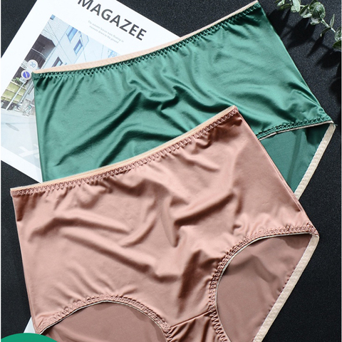 Women's Satin Panties Large Sizes with High Waist Underwear Women Sexy Silky High Quality Seamless Panties Plus Size Xxxxl ► Photo 1/6