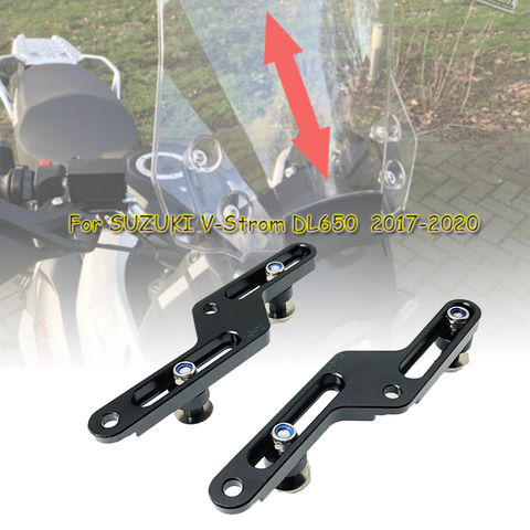 V-STORM 650 DL650 Windscreen Adjusters Motorcycle CNC Windshield Bracket fits For SUZUKI V STROM 650 DL 650 2017 2022 ► Photo 1/6