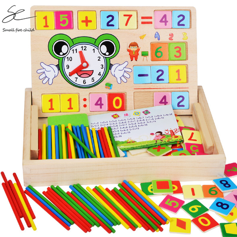 New 1 Set Counting Sticks Box Set Montessori Wooden Blocks Number Math Teaching Kids Game Education Intelligence Stick Toy Gifts ► Photo 1/6