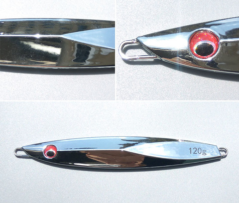Japan 1pc 40g/60g/80g/100g/120g  silver with 3D eyes lead fish lead jig knife jig super good quality ► Photo 1/6