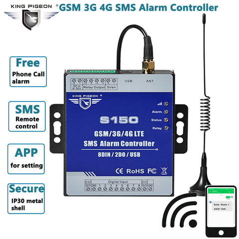 GSM 3G 4G Cellular RTU SMS Relay Switch Industrial IoT Remote Monitoring System in-built watchdog SMS Alarm Unit S150 ► Photo 1/6