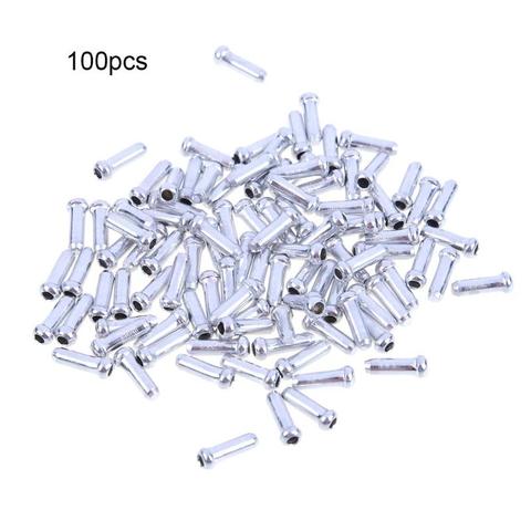 100PCS/Set Aluminum Alloy MTB Bike Bicycle Brake Cable Tips  Bicycle Brake Shifter Inner Cable Tips Wire End Cap Crimps Sliver ► Photo 1/6