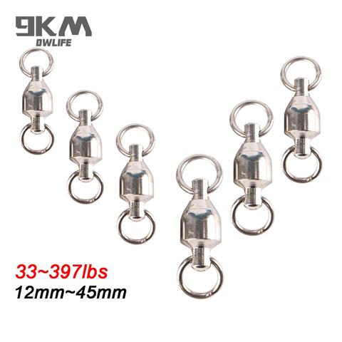 Fishing Swivel Solid Rings Stainless Steel Ball Bearing Swivel Fishing Accessories Connector Freshwater Saltwater Fishing 0#~10# ► Photo 1/6