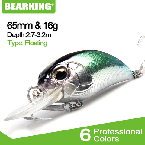 Bearking professional Hot Model quality fishing lures,65mm/16g,dive 2.7-3.2m,each lot 5pcs different colors minnow crank bait ► Photo 1/6