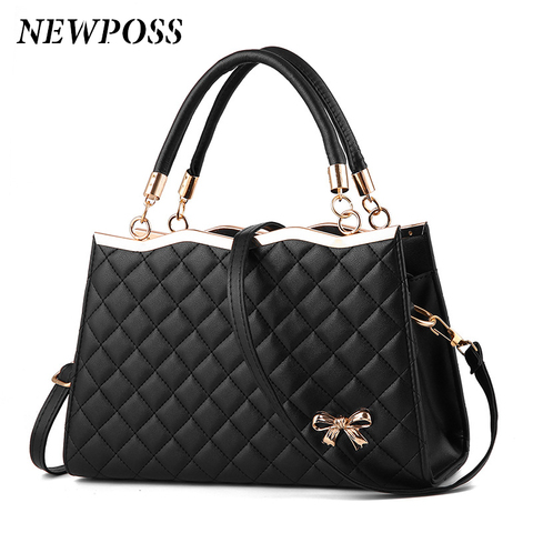 Hot Sale Fashion Women Leather Handbag Inclined Female Bow-knot Shoulder Bags Handbags Lady Shopping Tote Soft Messenger Bag Sac ► Photo 1/6