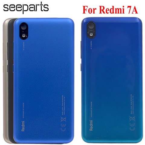 100% Original For Xiaomi Redmi 7A Redmi7A Back Housing Back Cover With camera lens Battery Case with logo Replacement ► Photo 1/6