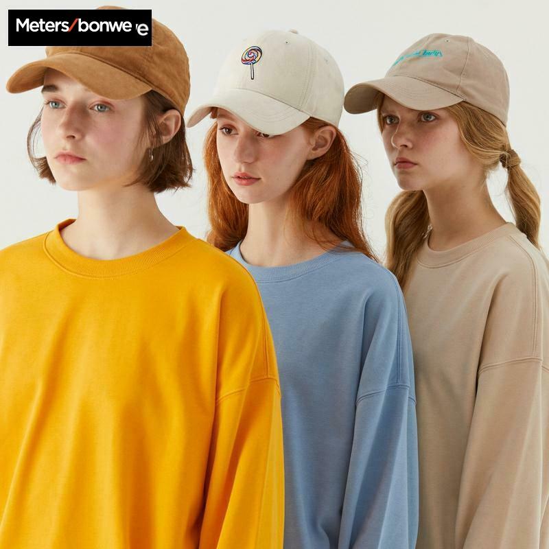 Metersbonwe Basic Hoodies For Women Streetwear Female Spring Autumn Solid Colour Hoodies Casual Sweatshirt New Hip Pop Tops ► Photo 1/6