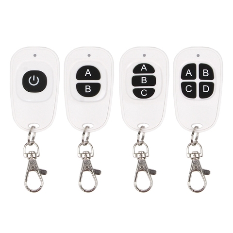 1CH 2CH 3CH 4CH RF Wireless Remote Control 1-4 Button Transmitter 433 MHz EV1527 ► Photo 1/6