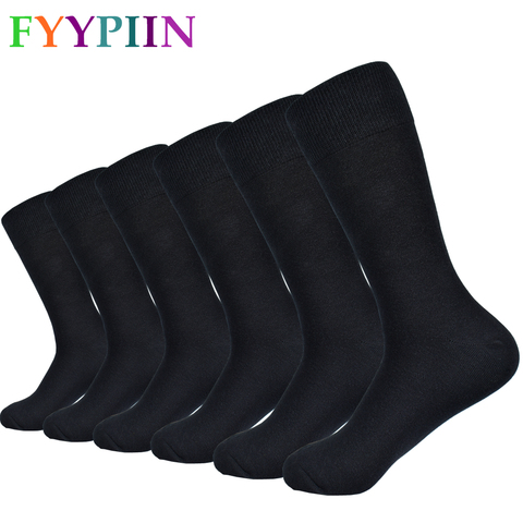 Black Socks Men's Solid Color Combed Cotton Socks High quality Long Autumn and winter Casual Dress Men's Socks ► Photo 1/6