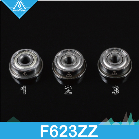 10pcs / lot 3D printer VORON accessories parts F623 ZZ Flange Bushing Ball Bearings F623ZZ 3*10*4 mm pulley bearing guide wheel ► Photo 1/6